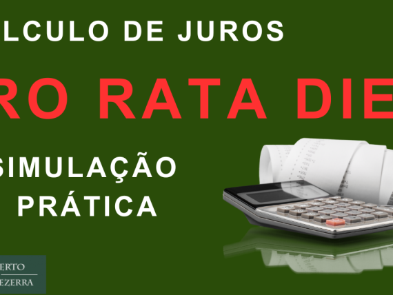 Como calcular juros de 1 ao mês pro rata die?